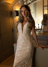 Wedding Dresses Simple Long Bridal Beaded Wedding Dress Ivory Champagne