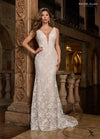 Wedding Dresses Simple Long Bridal Beaded Wedding Dress Ivory
