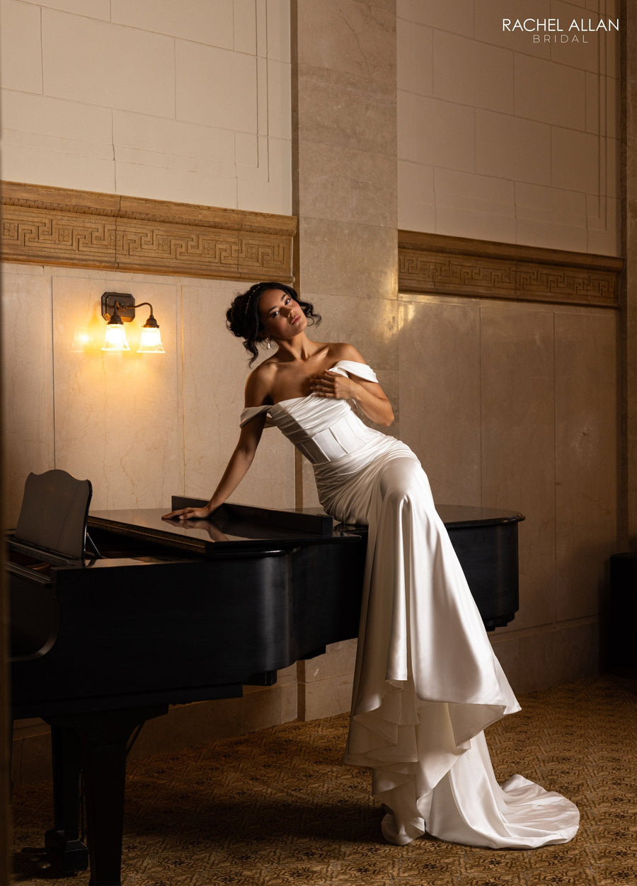 Wedding Dresses Long Simple Mermaid Wedding Dress Ivory