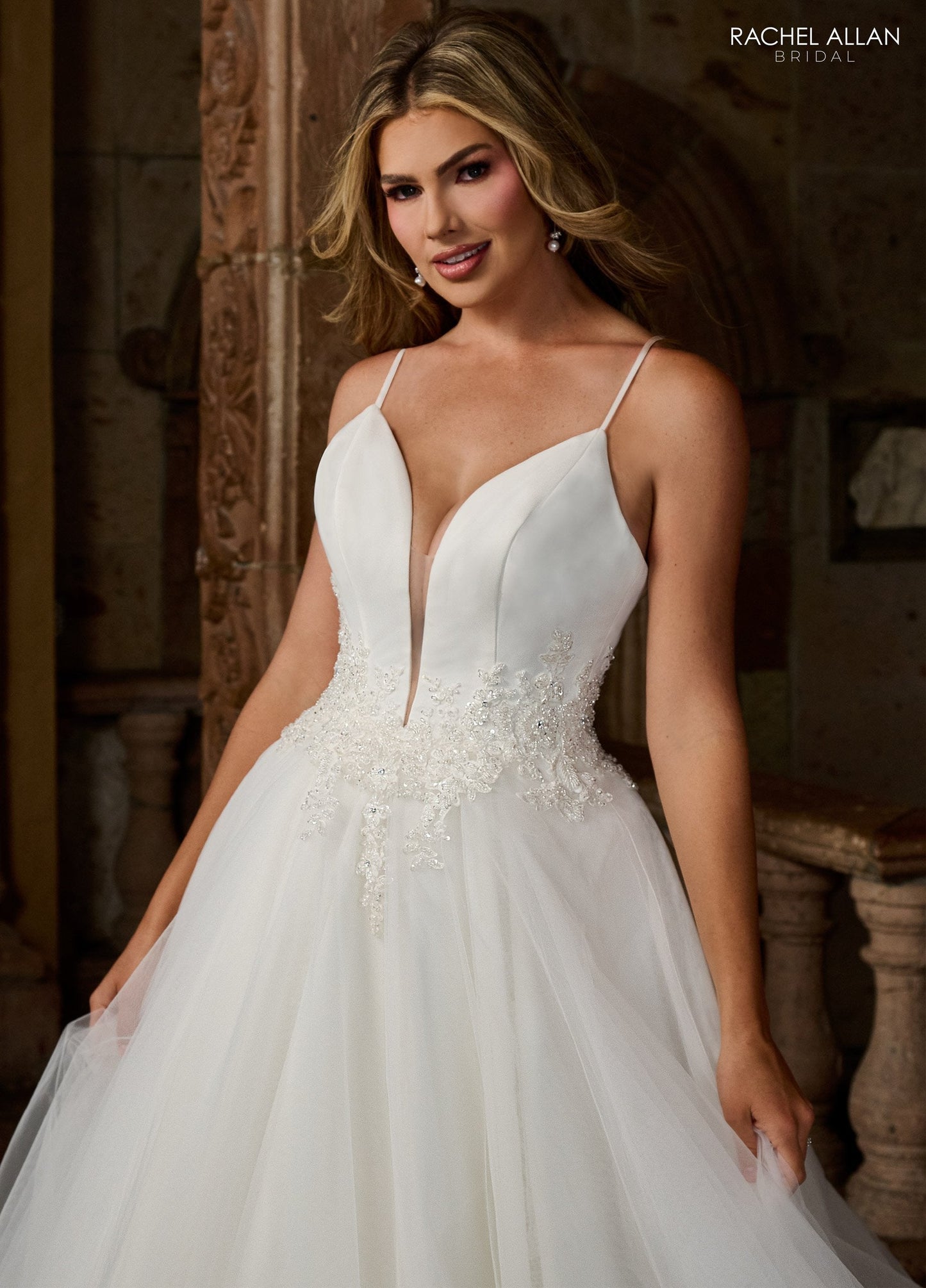 Wedding Dresses Long Bridal Ball Gown Wedding Dress  Ivory Nude