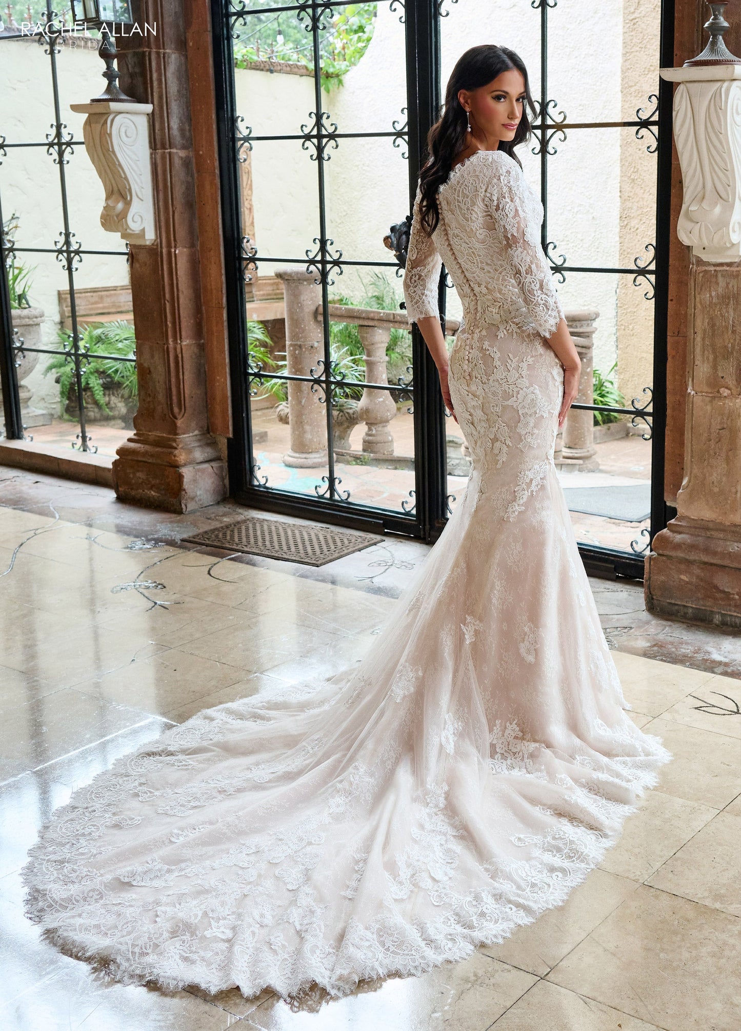 Wedding Dresses Long Glitter Lace Mermaid Wedding Dress Ivory Champagne