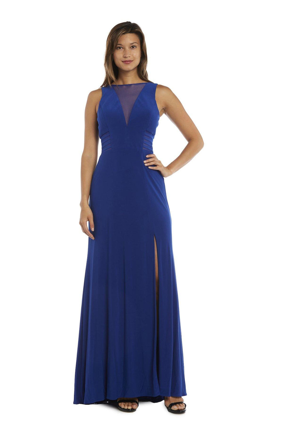 Morgan & Co Long Glitter Lace Formal Dress 12173 - The Dress Outlet