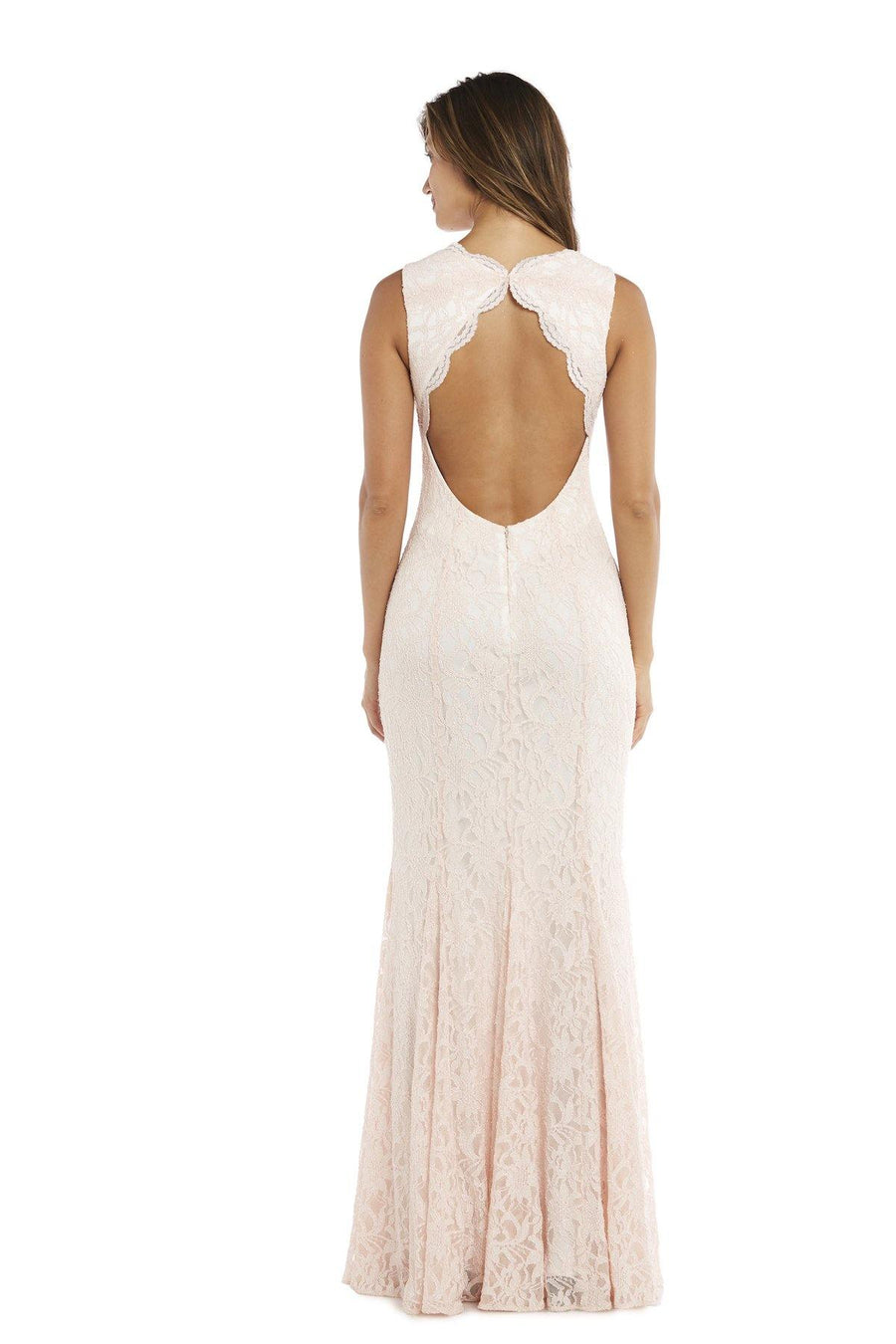 Morgan & Co Lace Long Formal Dress 12443 - The Dress Outlet