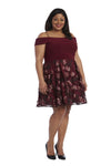 Morgan & Co Short Plus Size Cocktail Dress 12553WM - The Dress Outlet