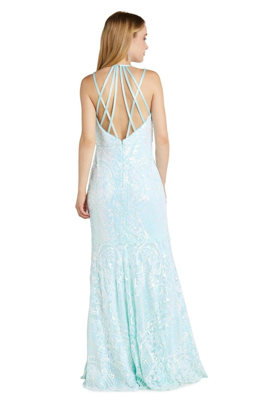 Morgan & Co Long Fitted Formal Prom Dress 12950 - The Dress Outlet