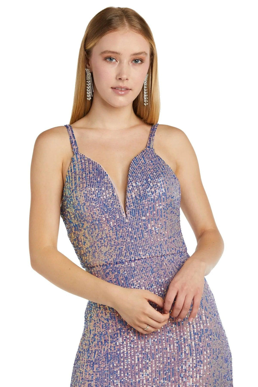 Morgan & Co Long Fitted Formal Prom Gown 12935 - The Dress Outlet