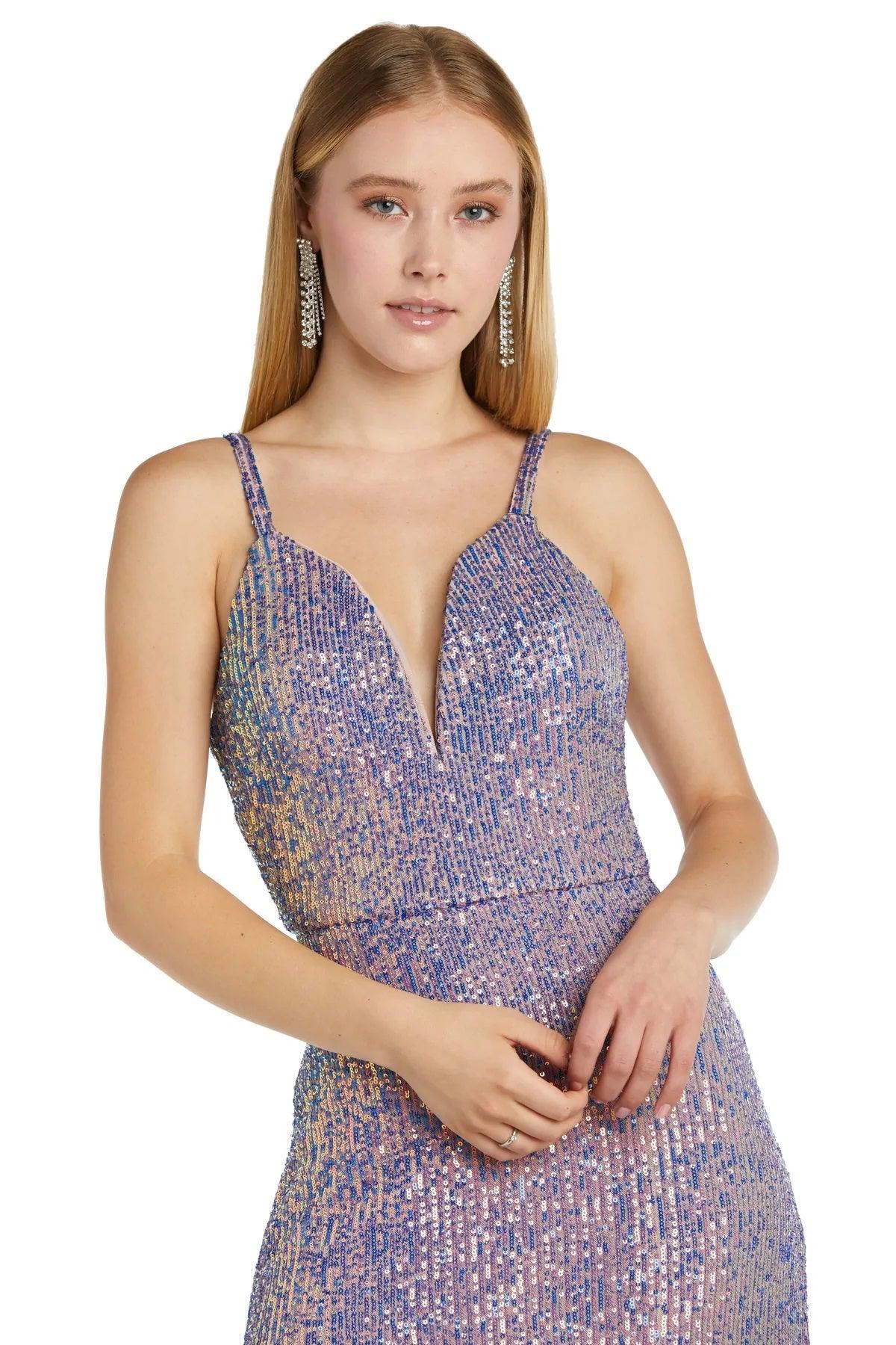 Morgan & Co Long Fitted Formal Prom Gown 12935 - The Dress Outlet