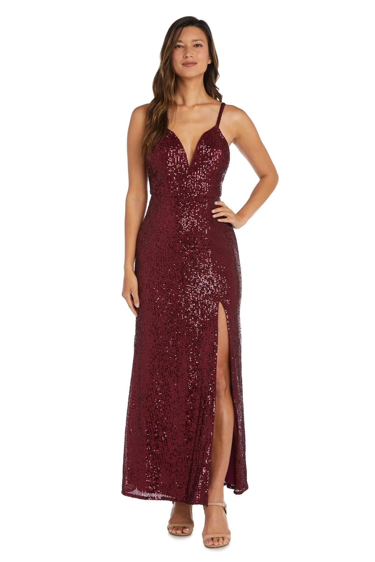 Morgan & Co Long Fitted Formal Prom Gown 12935 - The Dress Outlet