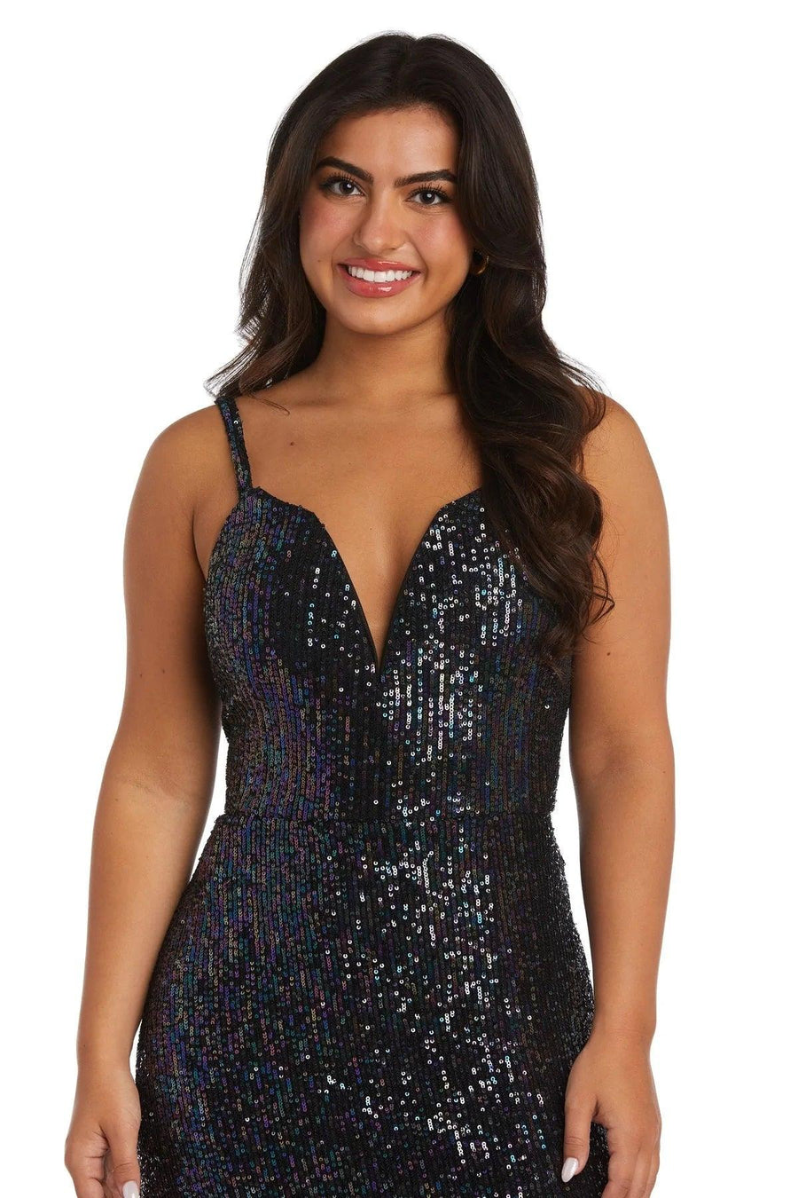 Morgan & Co Long Fitted Formal Prom Gown 12935 - The Dress Outlet