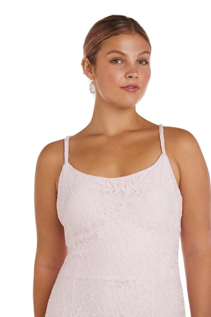 Morgan & Co Long Formal Fitted Lace Prom Gown 13022 - The Dress Outlet