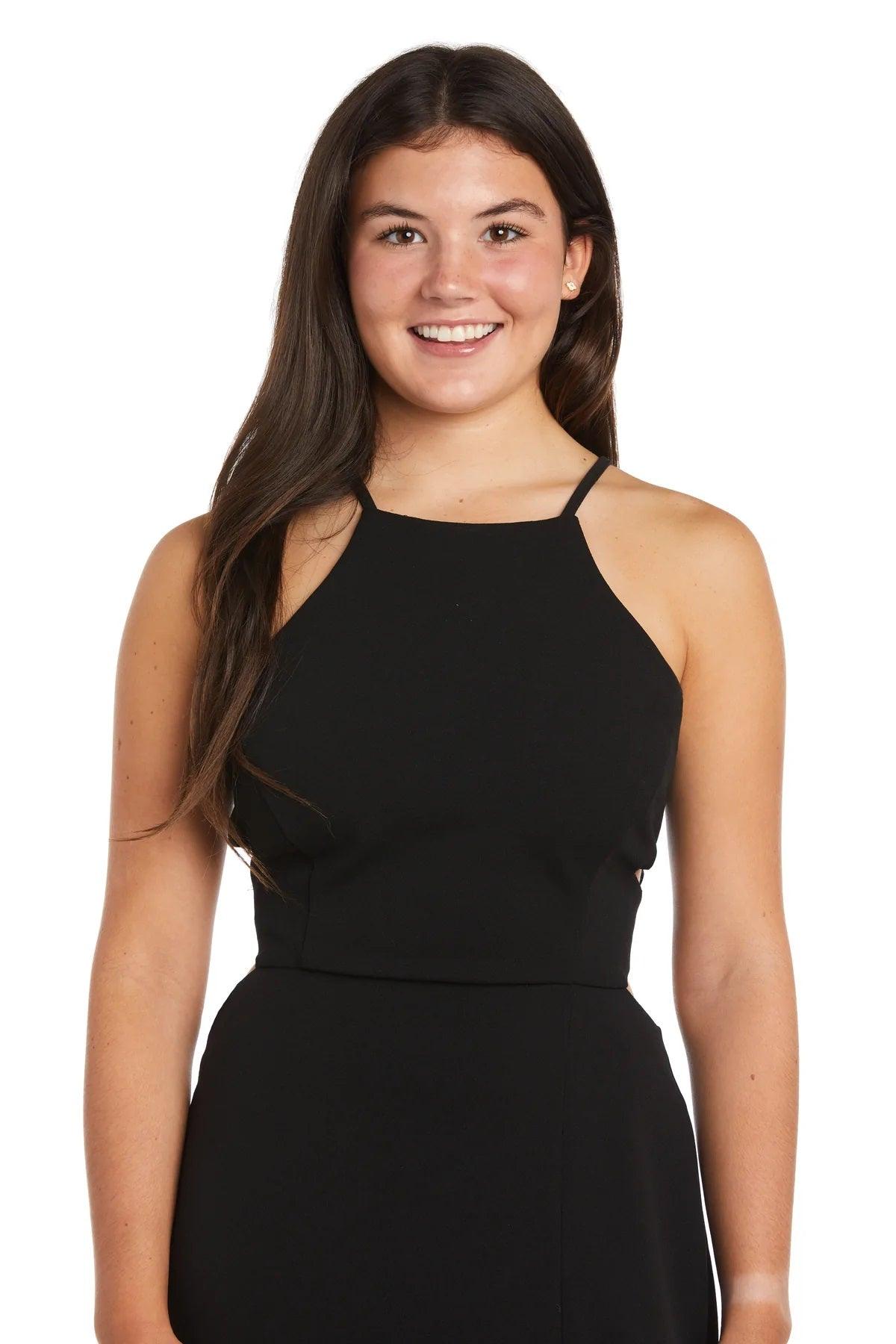 Morgan & Co Long Formal Halter Prom Dress 13025 - The Dress Outlet