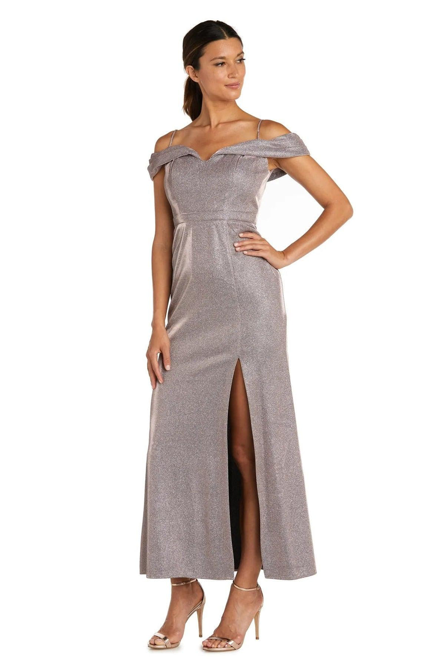 Morgan & Co Long Off Shoulder Prom Dress 12786 - The Dress Outlet