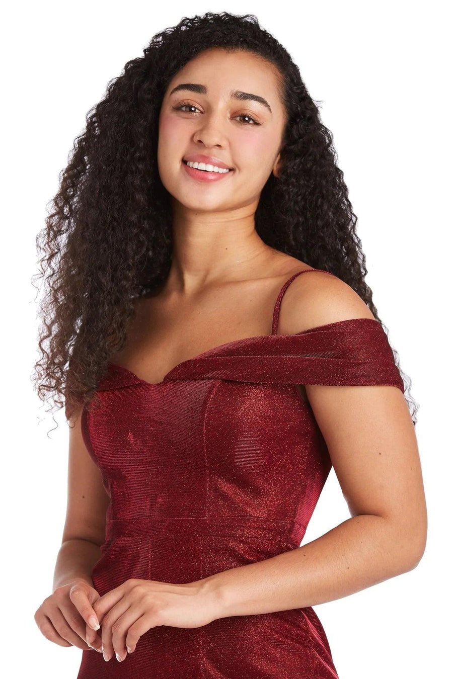 Morgan & Co Long Off Shoulder Prom Dress 12786 - The Dress Outlet