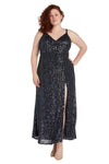 Morgan & Co Long Plus Size Fitted Prom Gown 12935W - The Dress Outlet