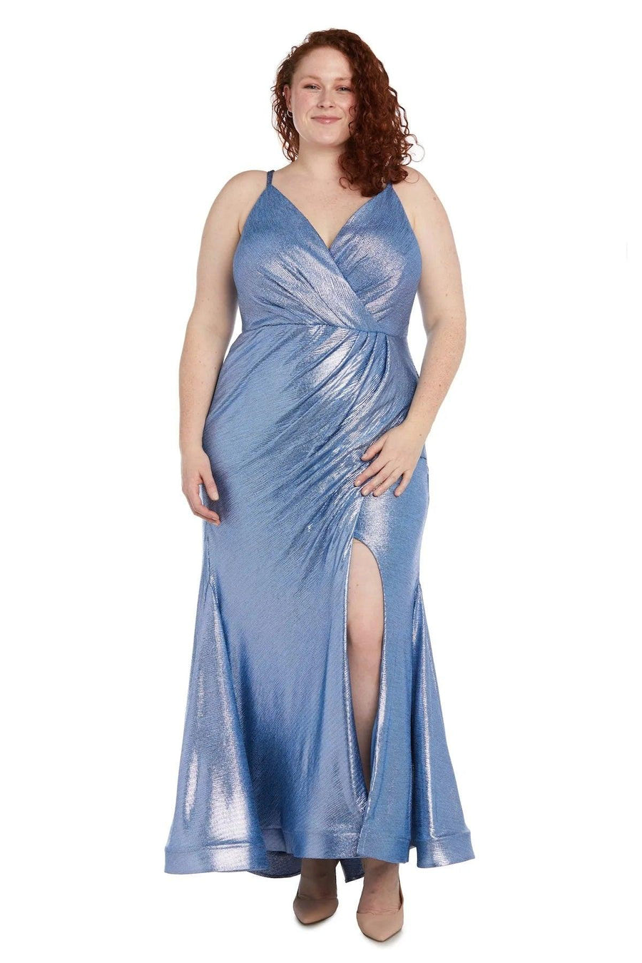 Morgan & Co Long Plus Size Formal Prom Dress 22122W - The Dress Outlet