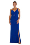 Morgan & Co Long Spaghetti Strap Prom Dress 13012 - The Dress Outlet