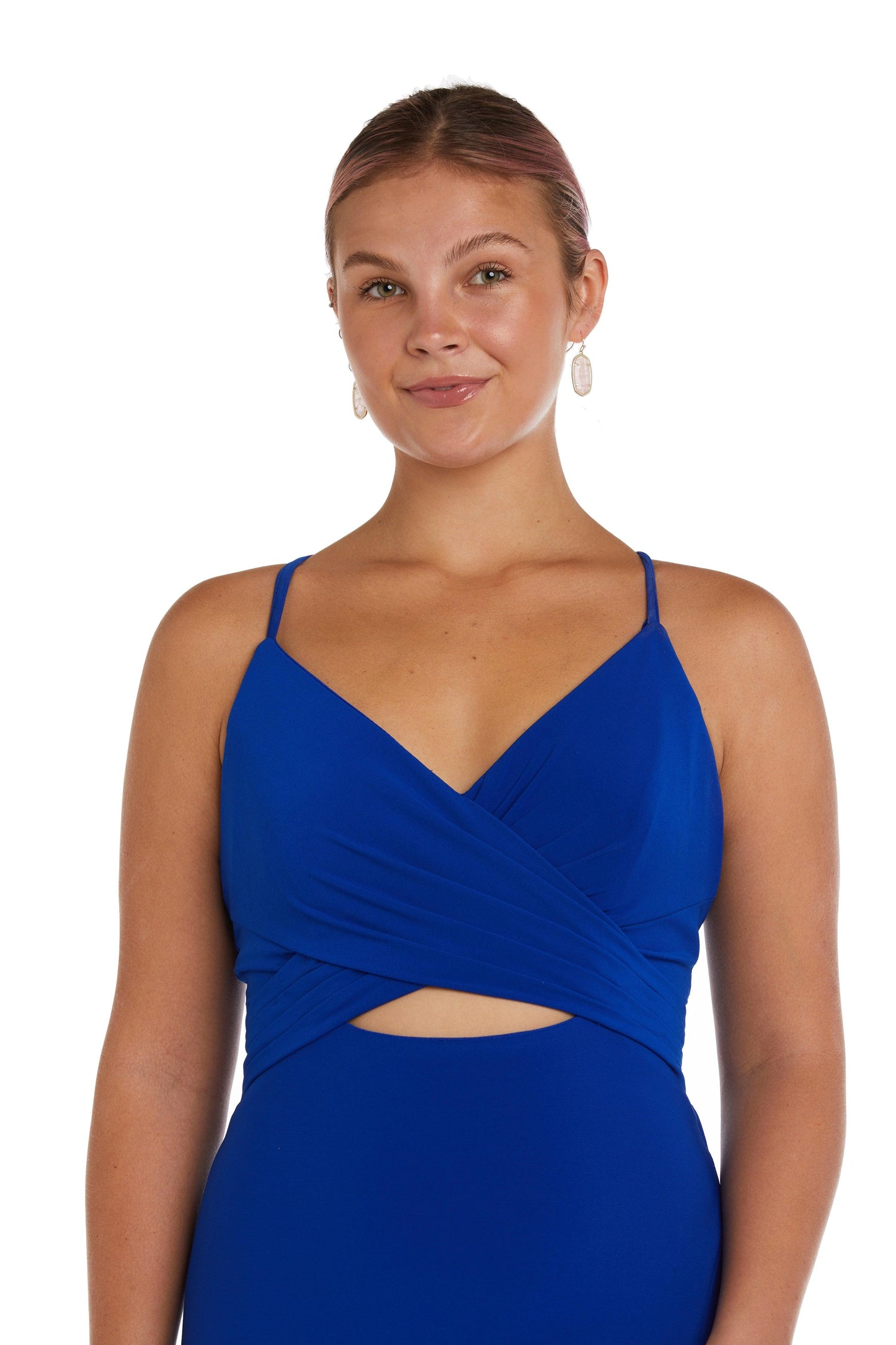 Morgan & Co Long Spaghetti Strap Prom Dress 13012 - The Dress Outlet