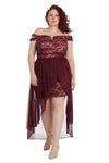 Morgan & Co Plus Size High Low Dress 12671WM - The Dress Outlet