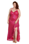 Morgan & Co Plus Size High Low Prom Dress 13029WM - The Dress Outlet