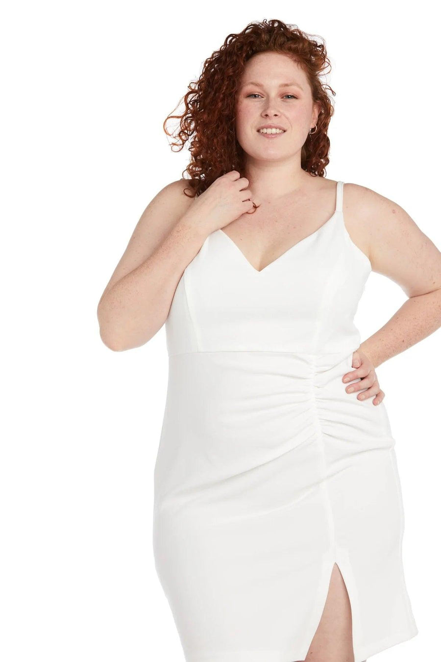 Morgan & Co Short Plus Size Cocktail Dress 13045WM - The Dress Outlet