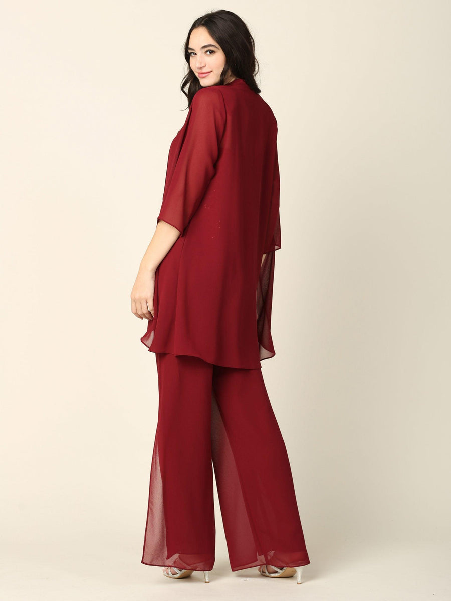 Mother of the Bride Formal Jacket Pant Suit - The Dress Outlet