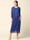Mother of the Bride Formal Lace Jacket Dress - The Dress Outlet Eva Fashion