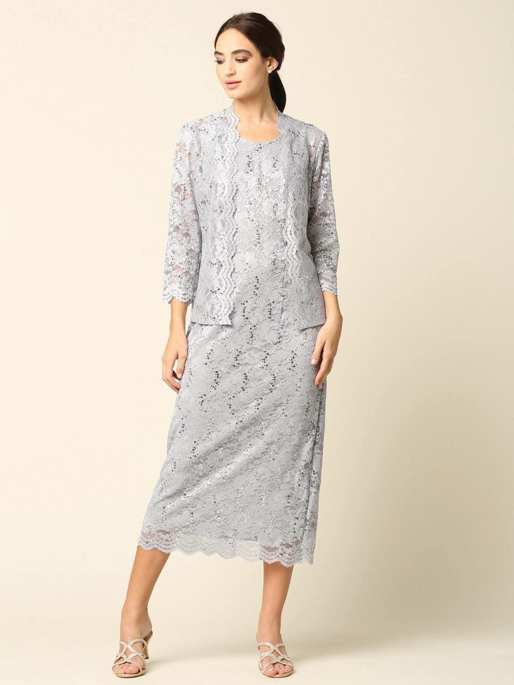 Mother of the Bride Formal Lace Jacket Dress Sale - The Dress Outlet