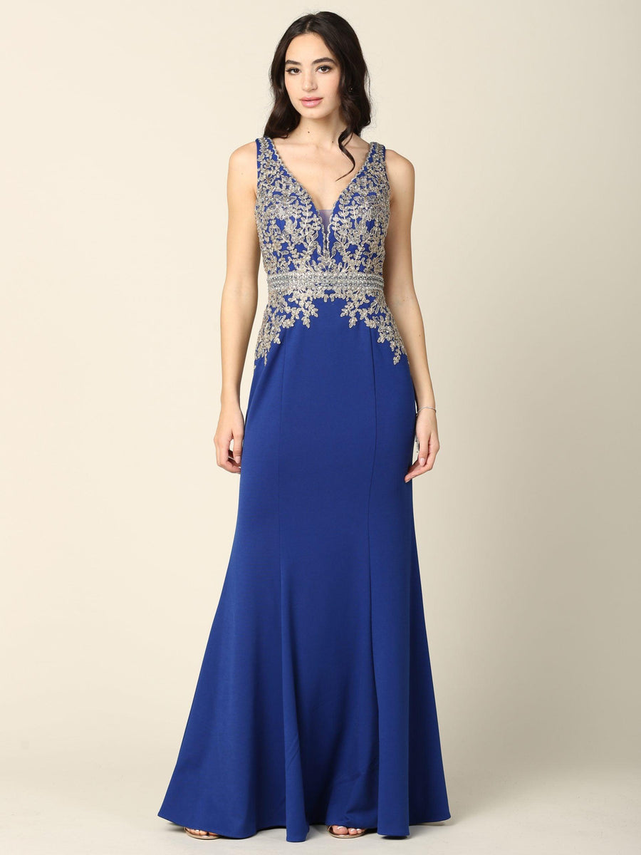 Mother of the Bride Long Formal Sleeveless Dress - The Dress Outlet