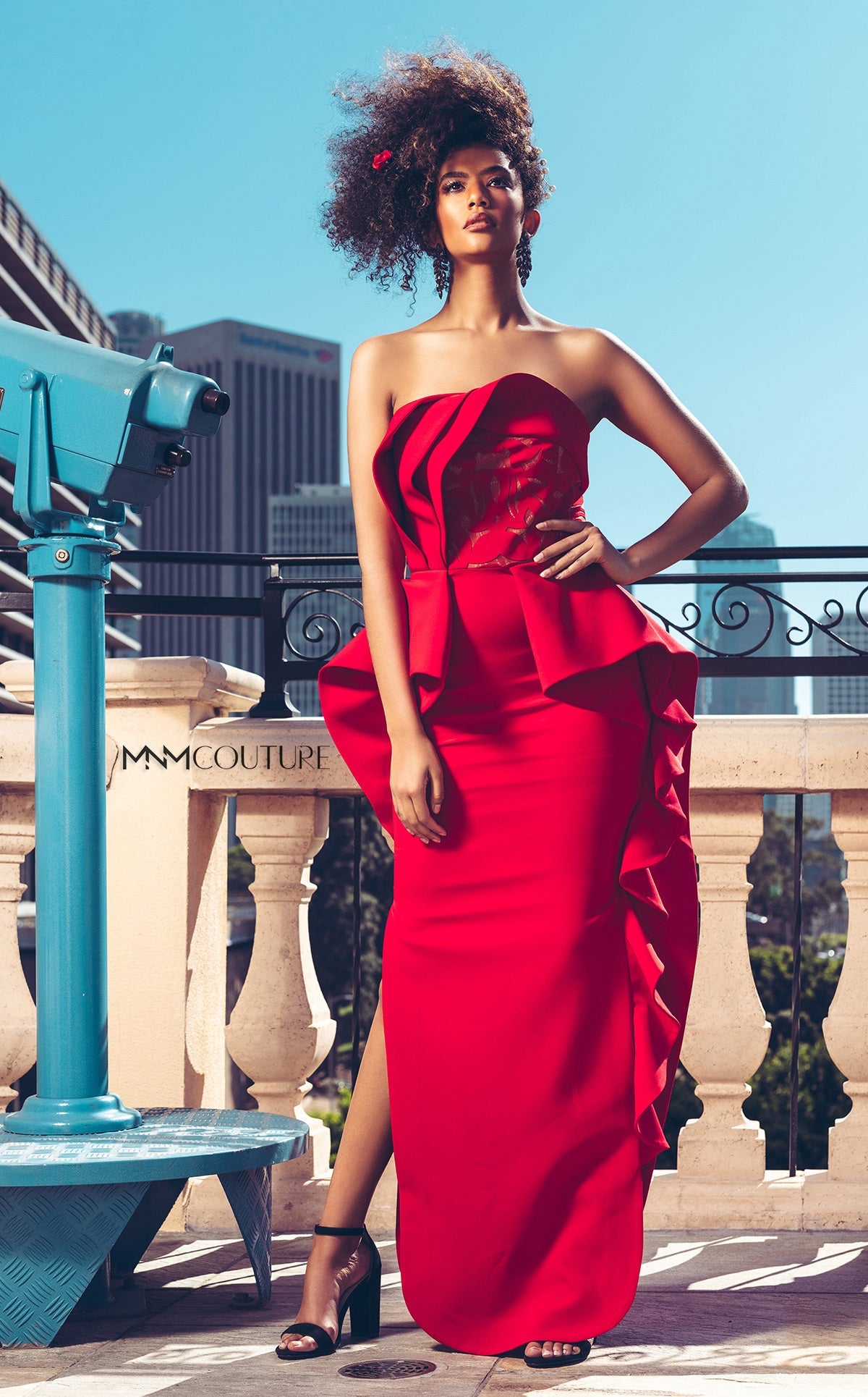 Jumpsuit Long Formal Pleated Ruffled Prom Jumpsuit Cherry