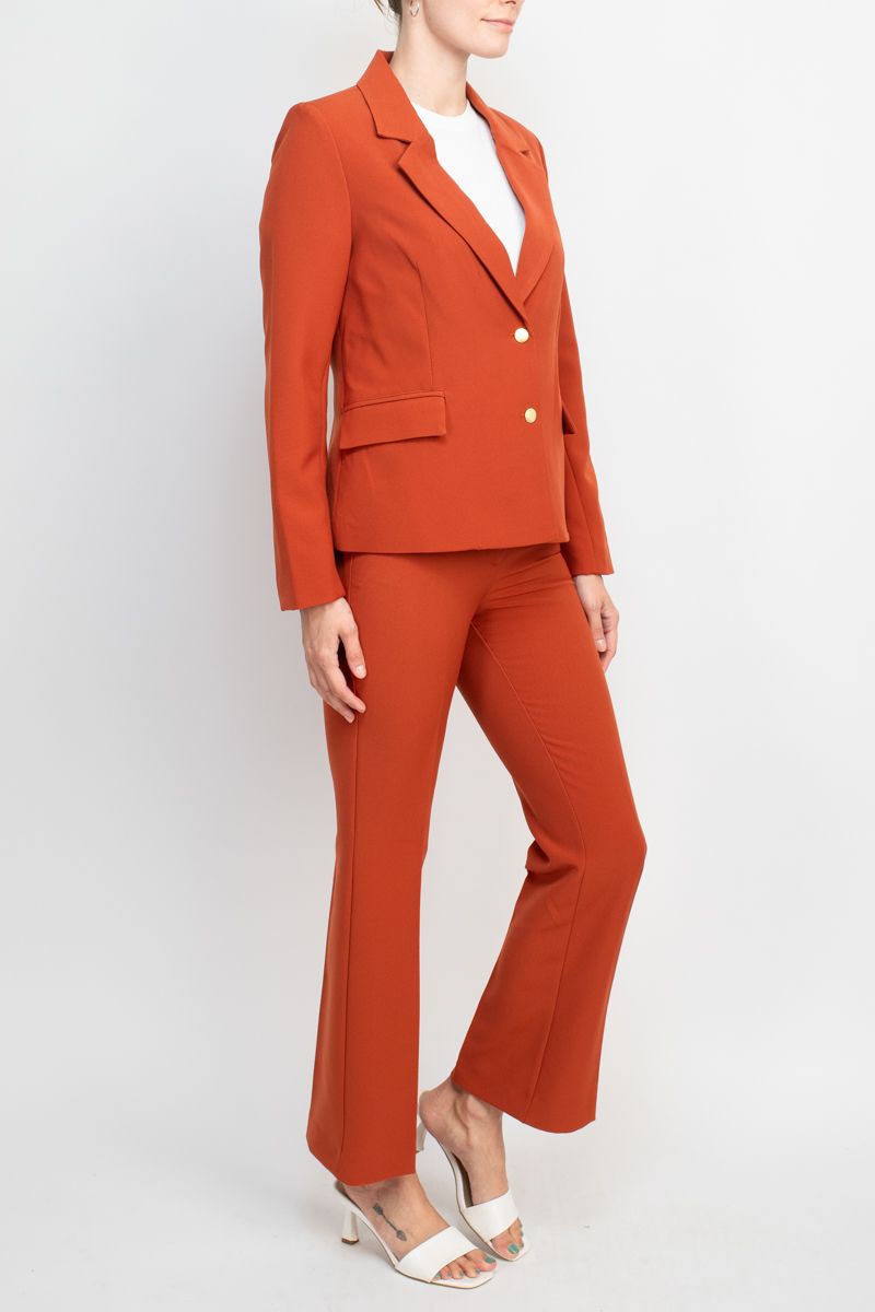 Pant Suit Formal Twill Jacket Bi Stretch Straight Pant Suit Arabian Spice