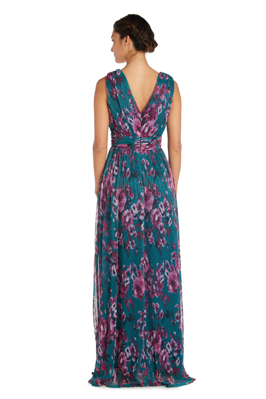 Nightway Long Formal Floral Print Dress 22042 - The Dress Outlet