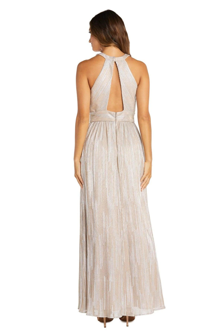 Nightway Long Formal Halter Evening Dress 22030 - The Dress Outlet