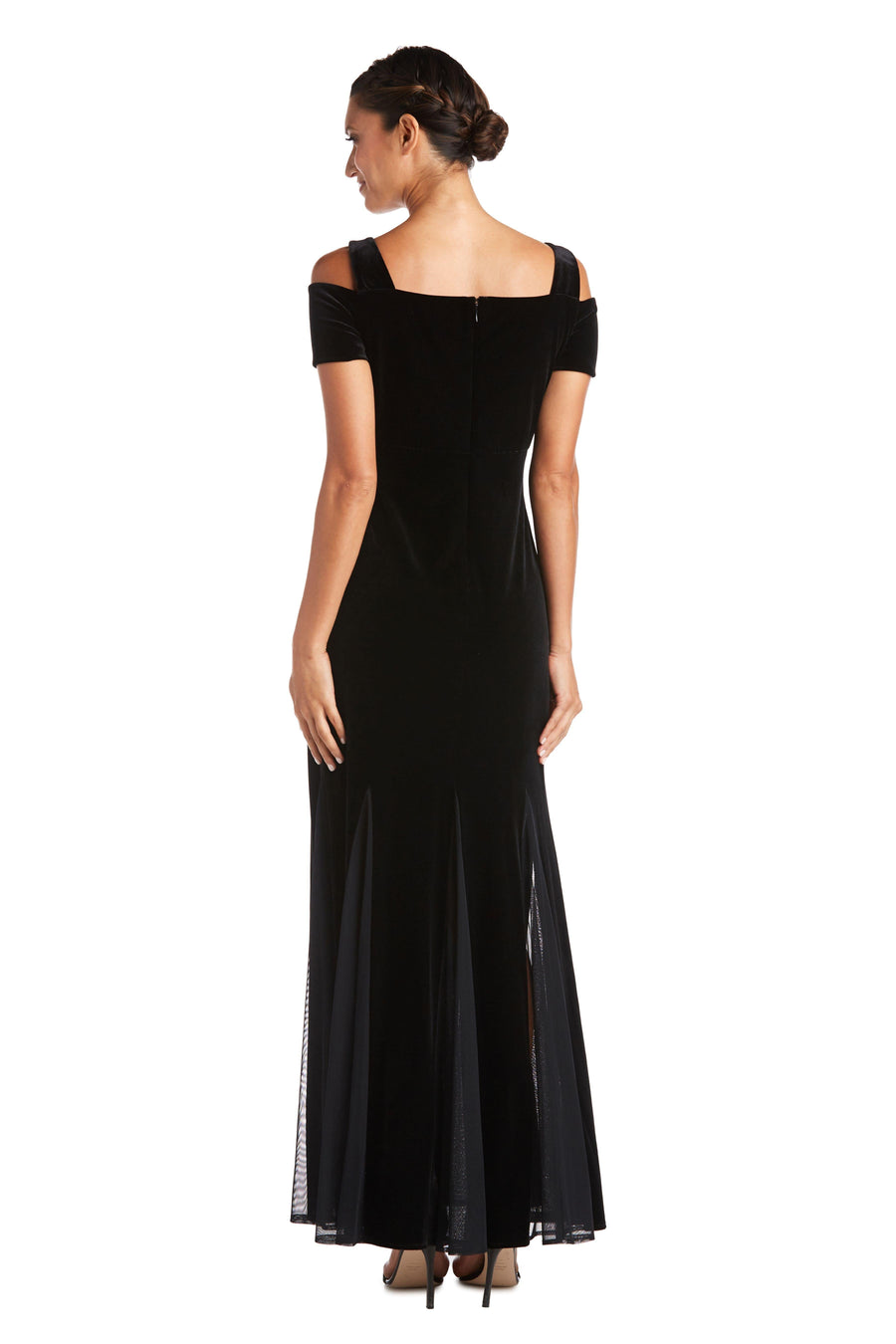 Nightway Long Formal Petite Velvet Dress 21999P - The Dress Outlet