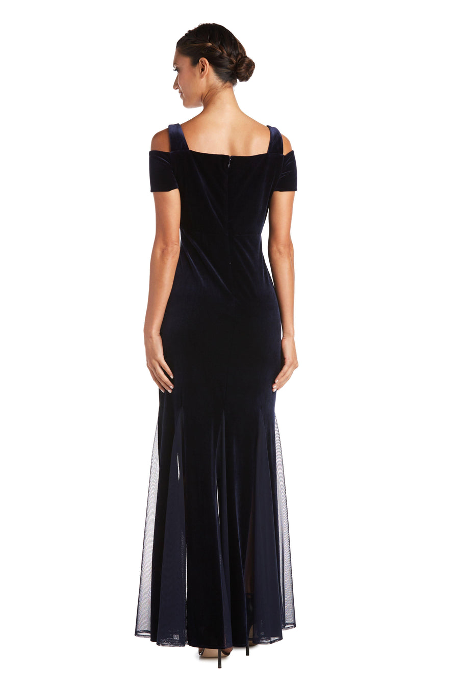 Nightway Long Formal Petite Velvet Dress 21999P - The Dress Outlet