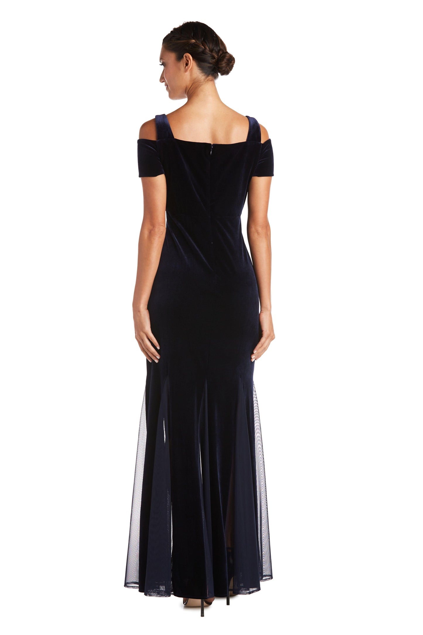 Nightway Long Formal Petite Velvet Dress 21999P - The Dress Outlet