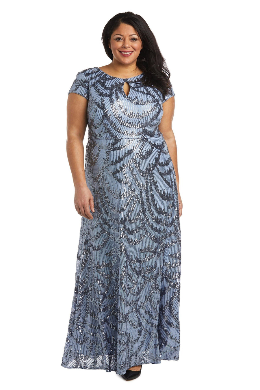 Nightway Long Formal Plus Size Evening Dress 22018W - The Dress Outlet