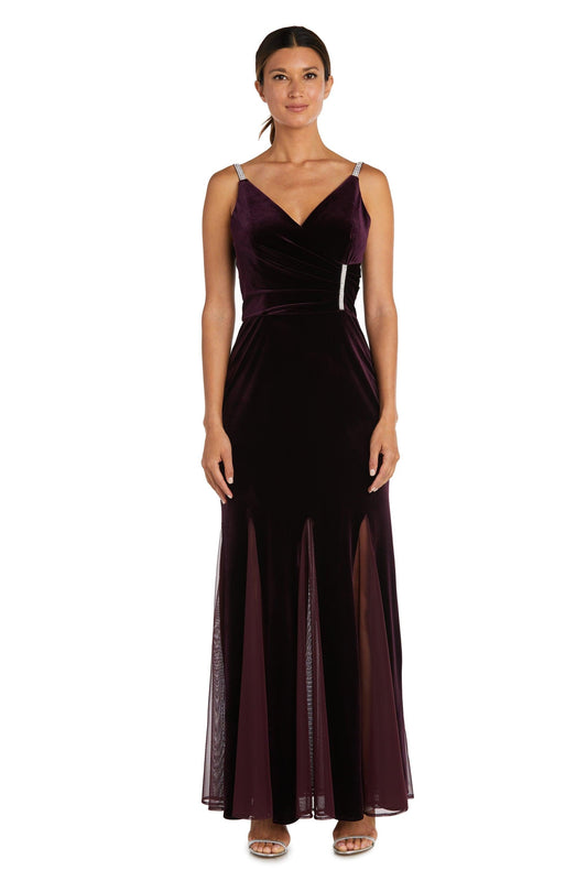 Nightway Long Formal Velvet Evening Dress 22080 - The Dress Outlet