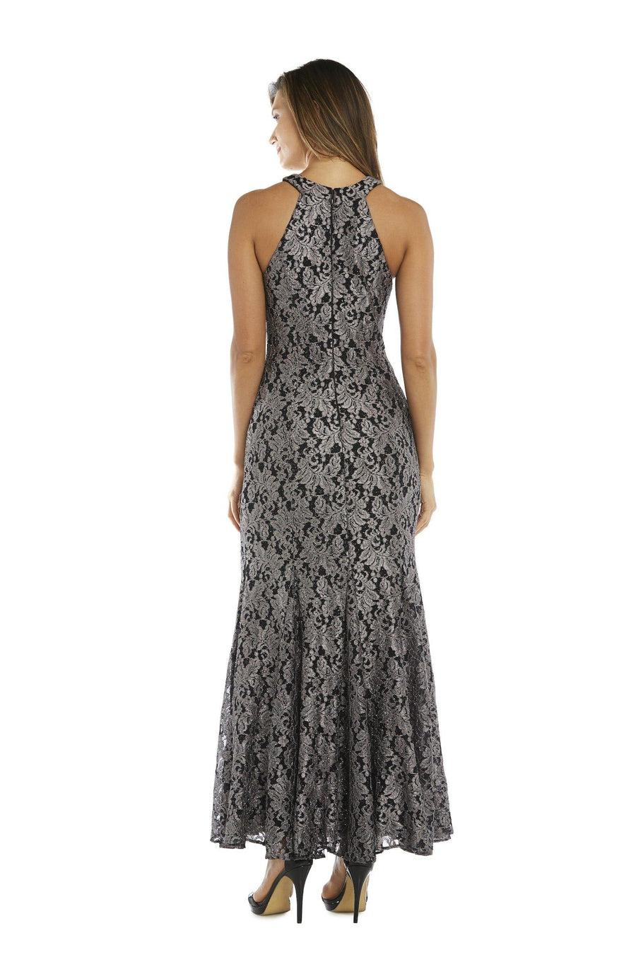 Nightway Long Glitter Formal Dress 21689 - The Dress Outlet