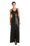 Nightway Long Glitter Formal Dress 21738 - The Dress Outlet