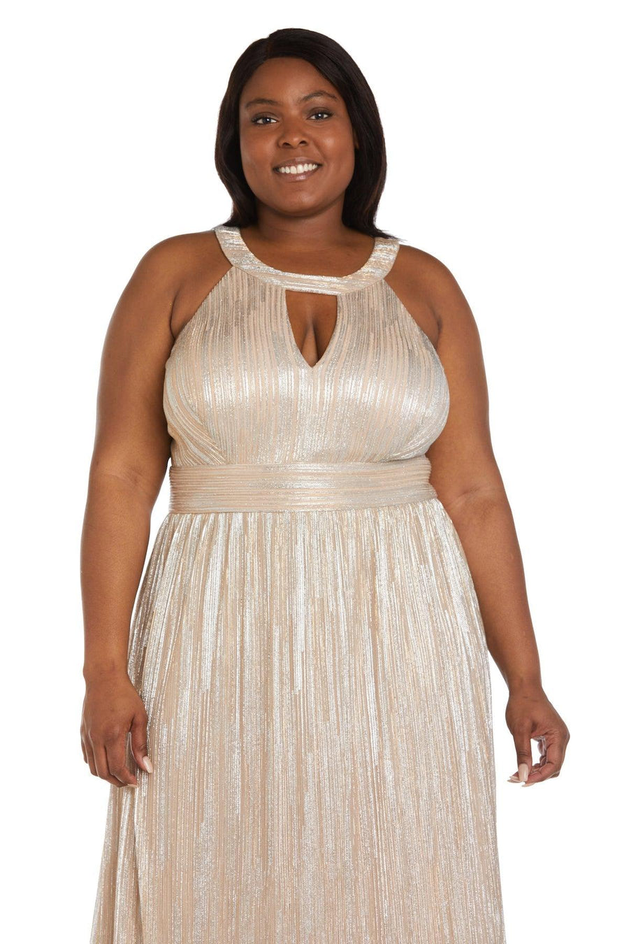 Nightway Long Halter Formal Evening Dress 22030W - The Dress Outlet