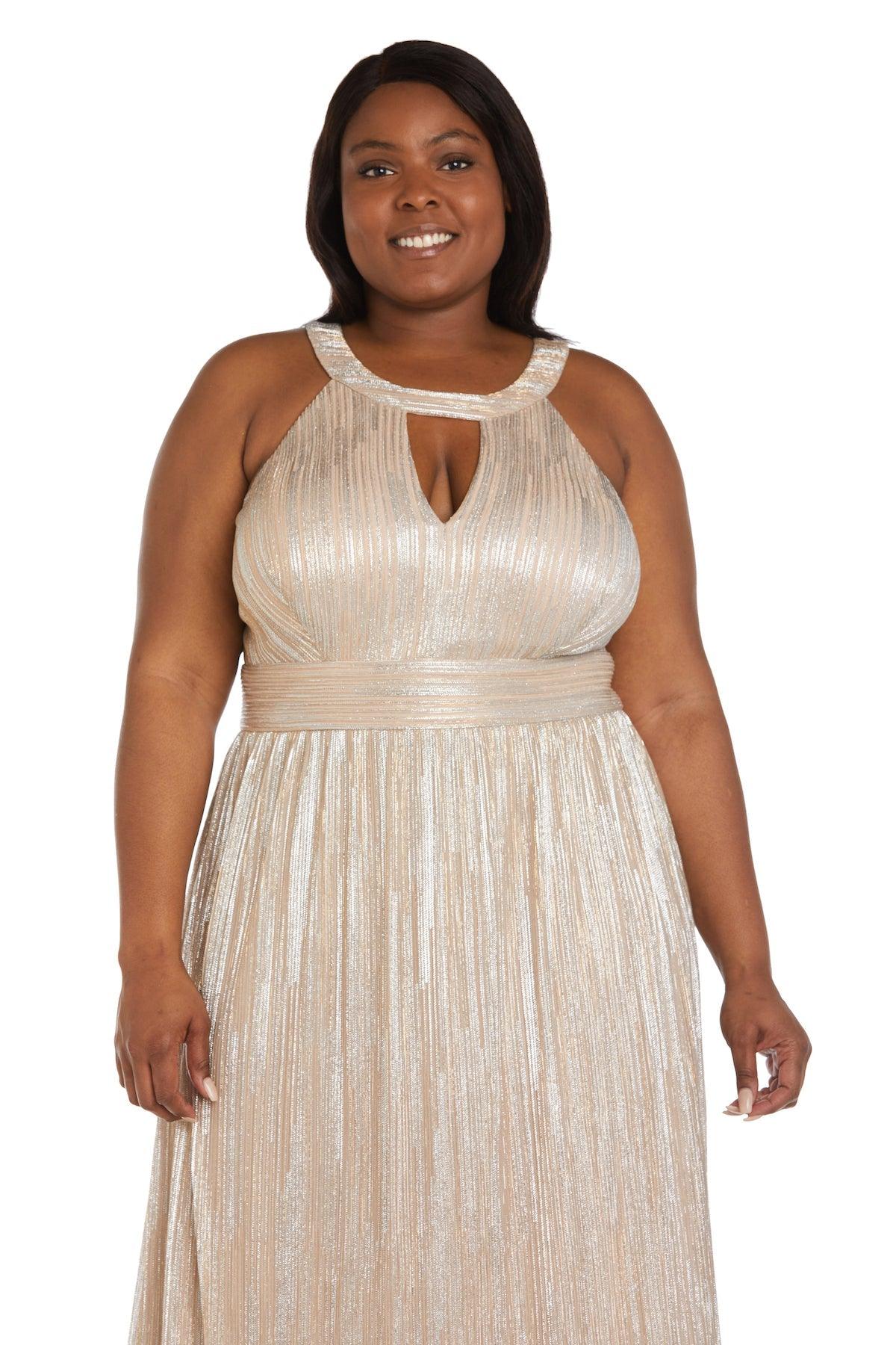 Nightway Long Halter Formal Evening Dress 22030W - The Dress Outlet