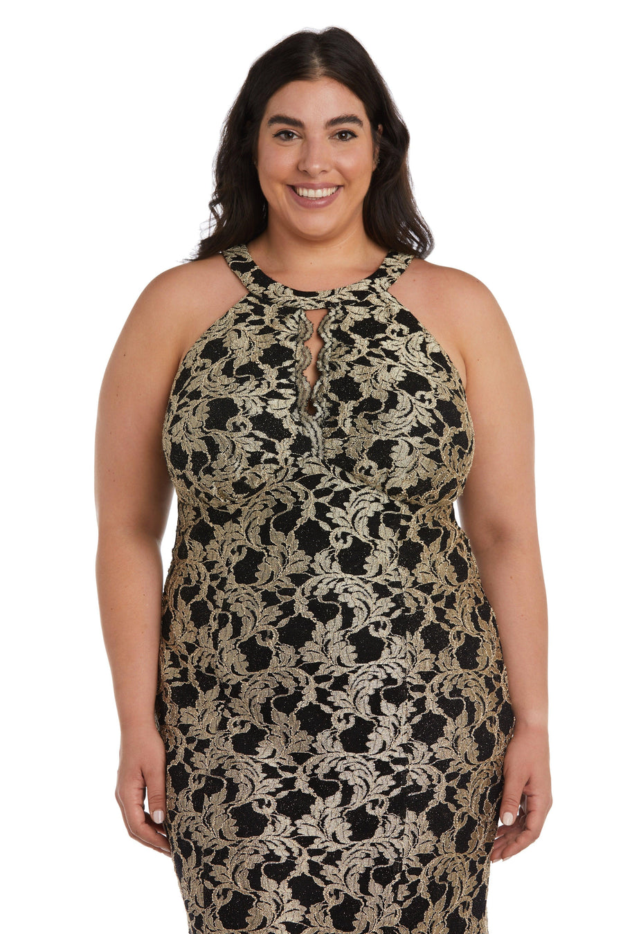 Nightway Long Halter Plus Size Formal Dress 22199W - The Dress Outlet