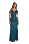 Nightway Long Off Shoulder Formal Dress 21917A - The Dress Outlet