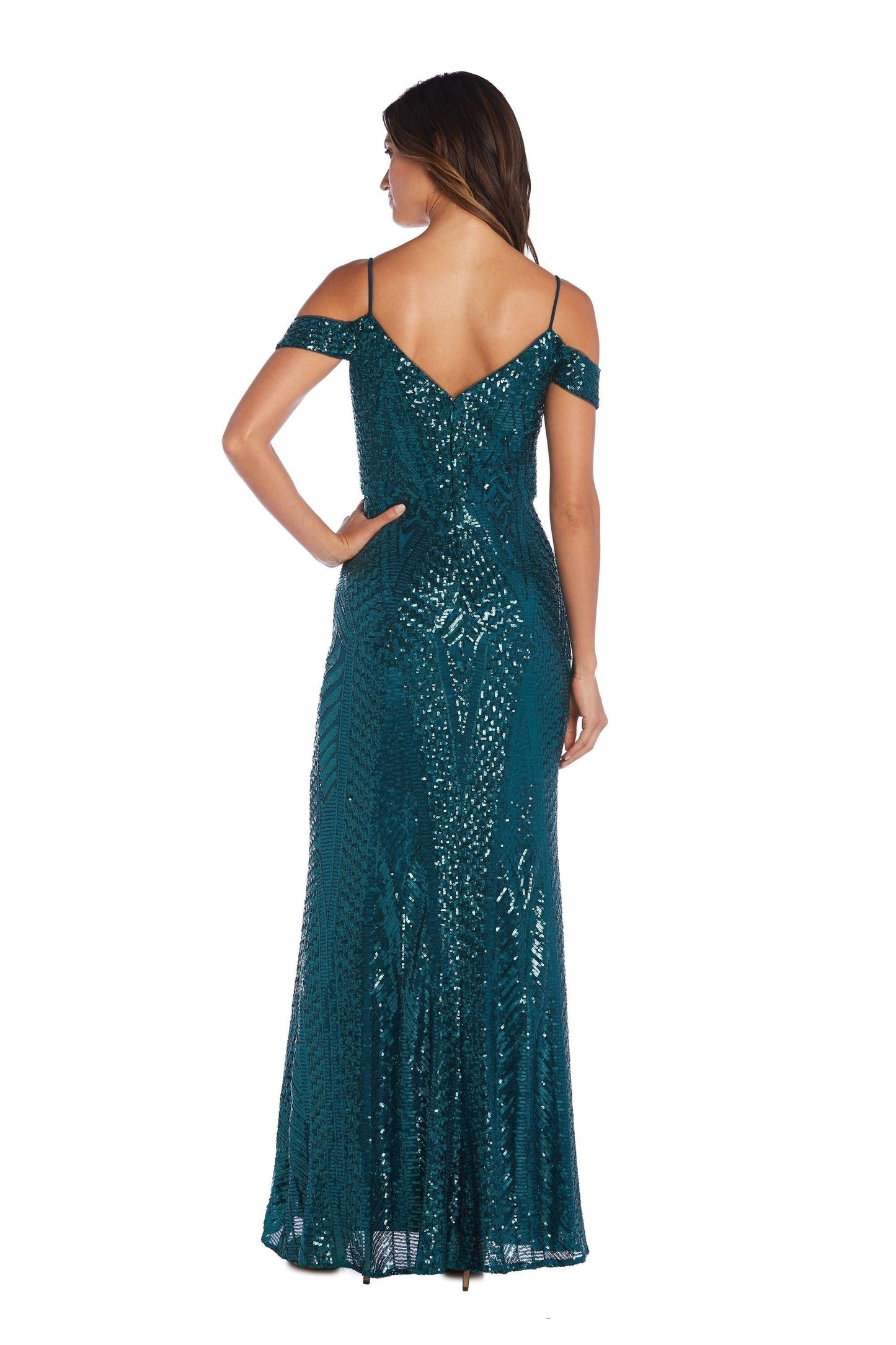 Nightway Long Off Shoulder Formal Dress 21917A - The Dress Outlet