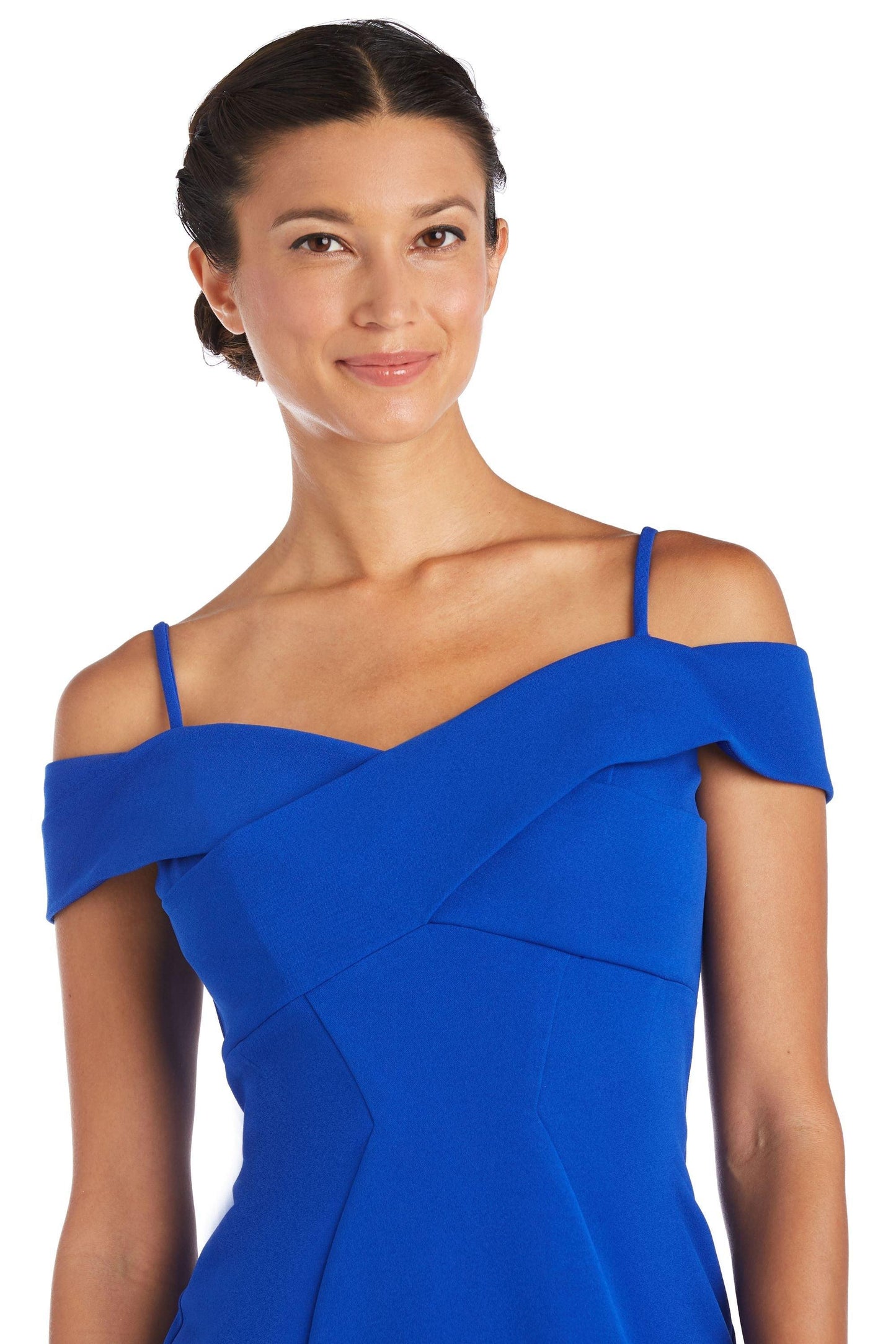 Nightway Long Off Shoulder Petite Formal Gown 21825P - The Dress Outlet