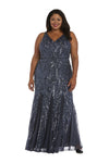 Nightway Long Plus Size Beaded Formal Gown 21685W - The Dress Outlet