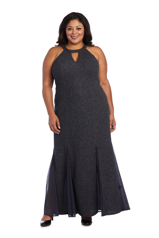Nightway Long Plus Size Glitter Knit Dress 21555W - The Dress Outlet