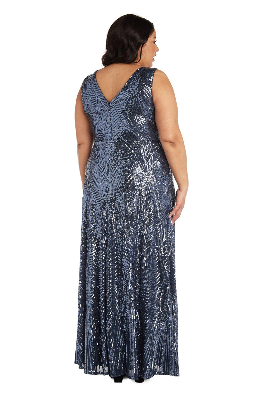 Nightway Long Plus Size Sleeveless Dress 22013W - The Dress Outlet