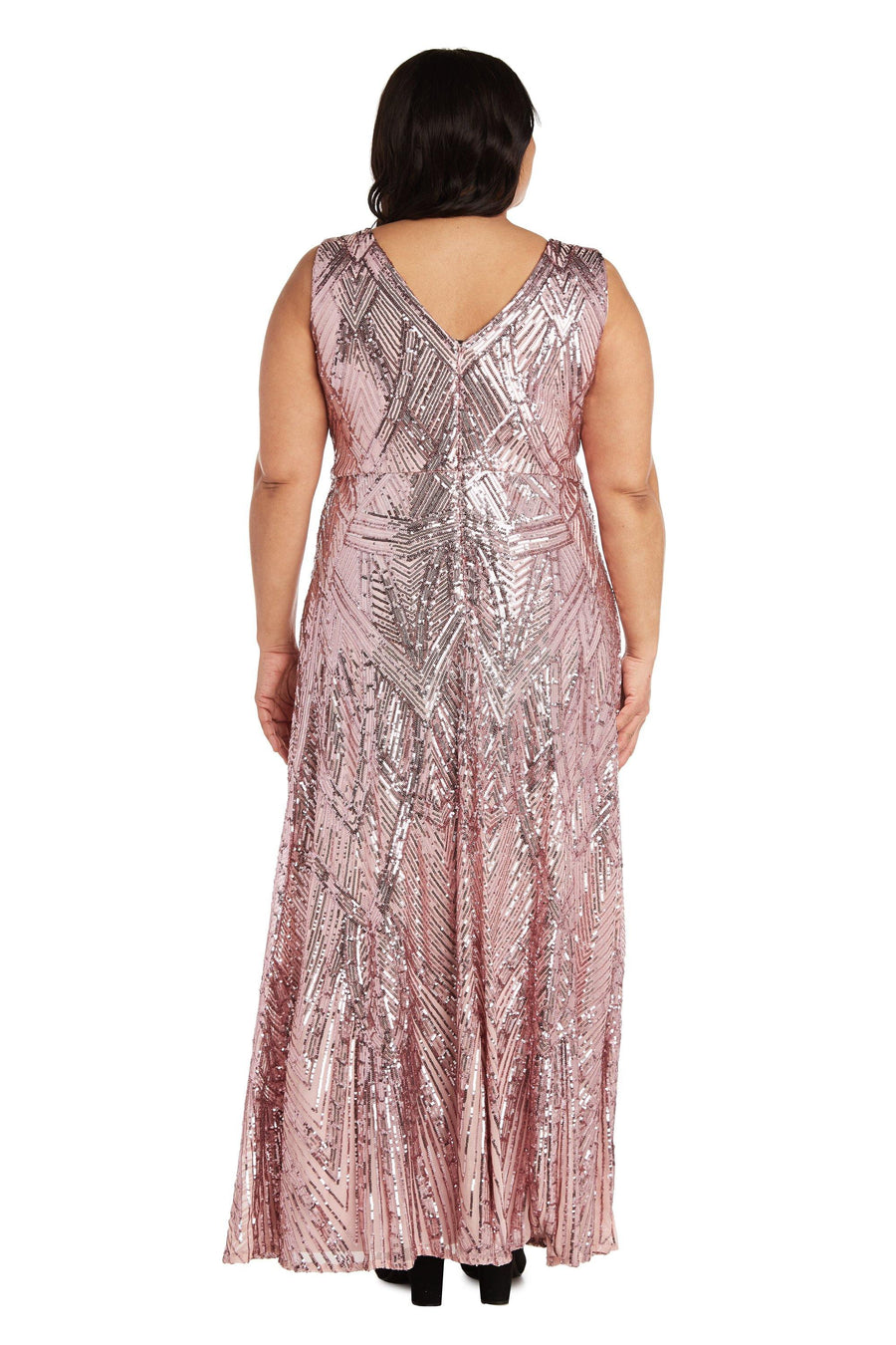 Nightway Long Plus Size Sleeveless Dress 22013W - The Dress Outlet
