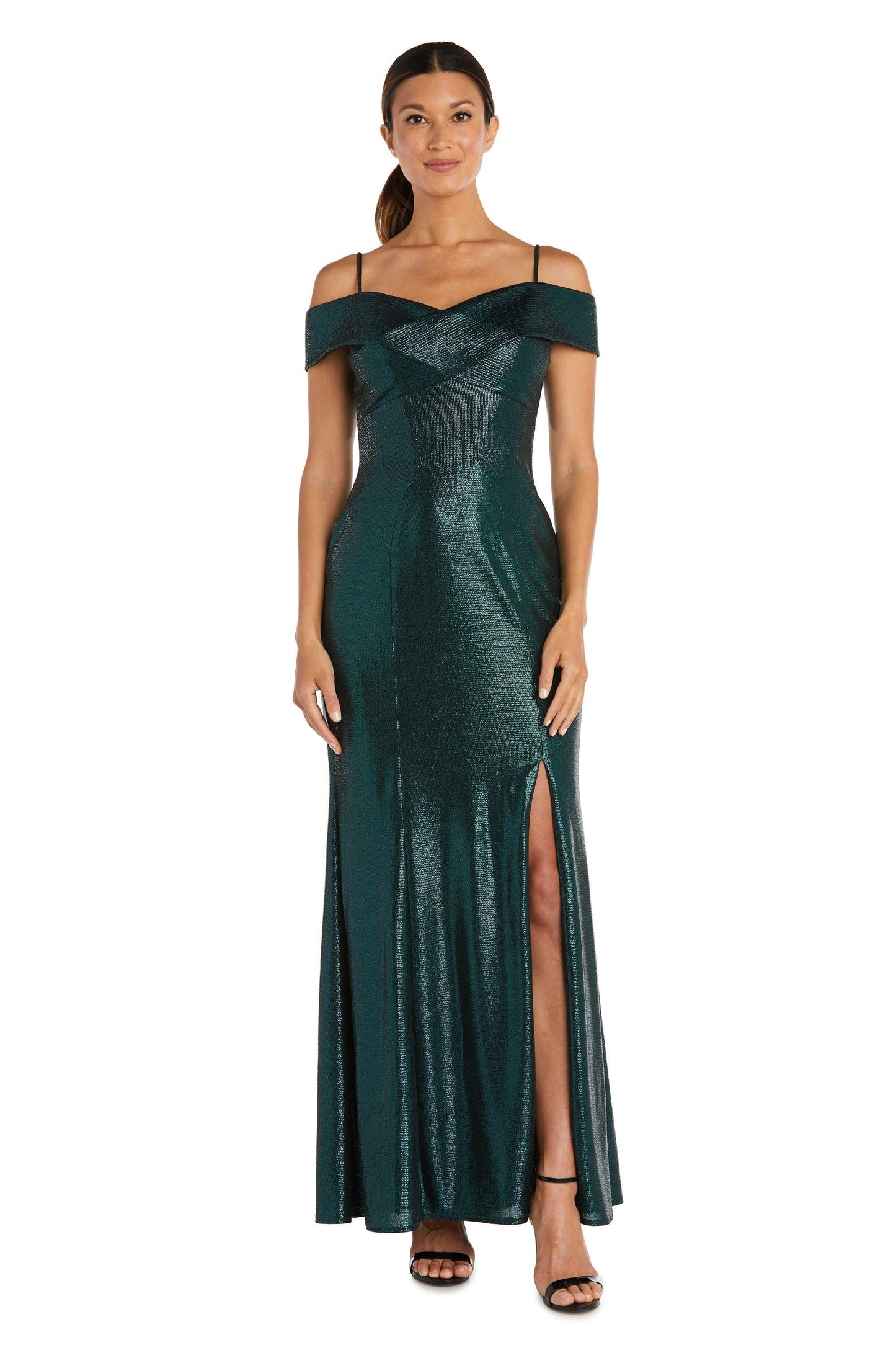 Nightway Off Shoulder Long Formal Dress 21761P - The Dress Outlet